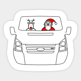 Transit Van-ta Claus Christmas special edition (no text) Sticker